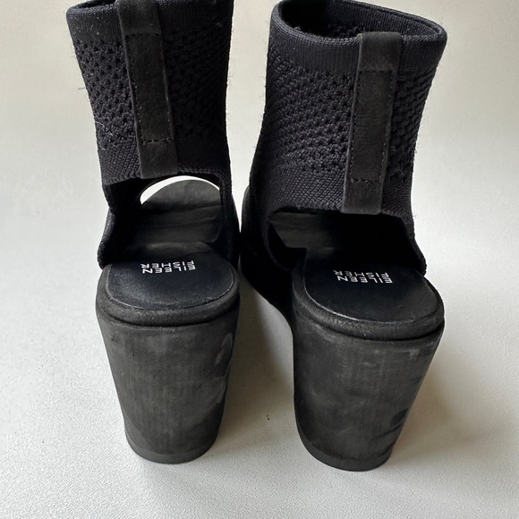 Eileen Fisher Warrick Knit Wedge Sandals Size 9.5 - Picture 6 of 9
